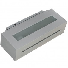 Φωτιστικό Απλίκα Ορθογώνια Διπλής Κατεύθυνσης 1xΕ27 Αλουμινίου Γκρι IP44 9-727116